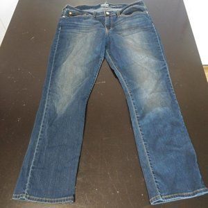 4/$25 WOMENS DARK BLUE MODERN STRAIGHT LEG JEANS BY LEVIS SIZE 16S